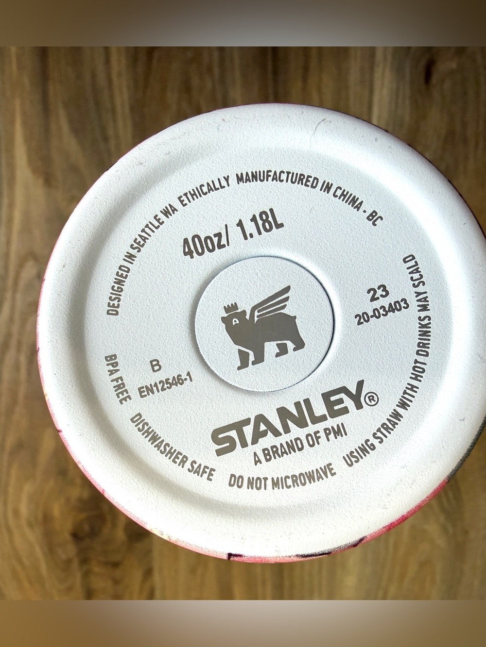 Stanley 40 oz Quencher Tumbler Pink Floral Character Design Lid & Straw - Picture 4 of 5